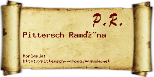 Pittersch Ramóna névjegykártya